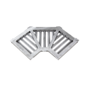 GRELHA CURVA COM CAIXILHO 10cm