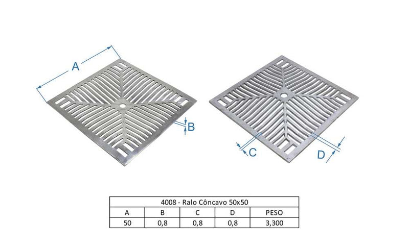 RALO CÔNCAVO 50X50cm