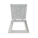 Tampa casa de máquina articulada rebaixada com grelha 80x80cm