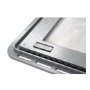 Tampa casa de máquina rebaixada com grelha invisível 80x80cm articulada