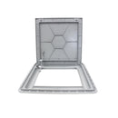 Tampa casa de máquina rebaixada com grelha invisível 80x80cm articulada