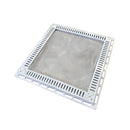 Tampa casa de máquina rebaixada com grelha 80x80cm